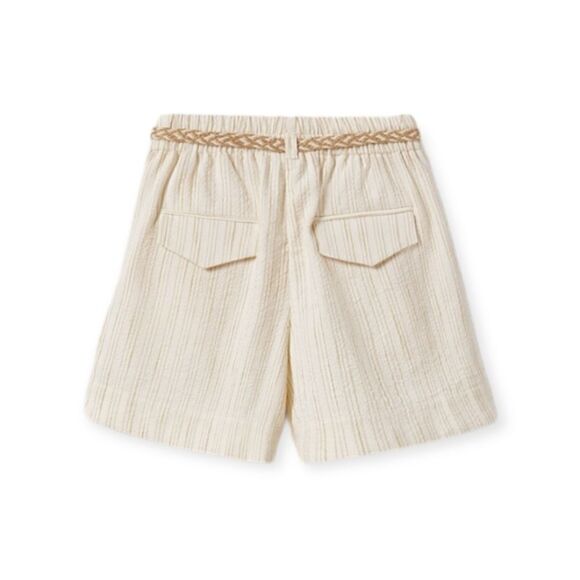 ZARA Kids | Ecru | STRIPED DRAWSTRING SHORTS - Picture 3 of 6
